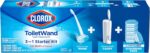 Clorox ToiletWand Disposable Toilet Cleaning System - ToiletWand, Storage Caddy and 6/16 Disinfecting Refill Heads