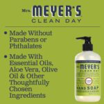 MRS. MEYER'S CLEAN DAY Liquid Hand Soap, Cruelty-Free, and Biodegradable Hand Wash Made with Essential Oils, Lemon Verbena Scent, 12.5 Oz (Pack of 3)