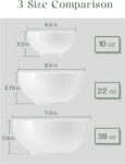 DOWAN 22 OZ White Ceramic Bowls Set of 4 - Perfect for Soup Bowls for Kitchen, Cereal Bowl, Ramen Bowl, Microwave Safe for Oatmeal, Fruit,Salad and Rice Bowl - Dishwasher & Microwave Safe