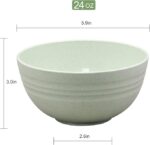 Unbreakable Cereal Bowls - Wheat Straw Fiber Lightweight Bowl Sets 4 - Dishwasher & Microwave Safe - for,Rice,Soup Bowls (24 OZ)