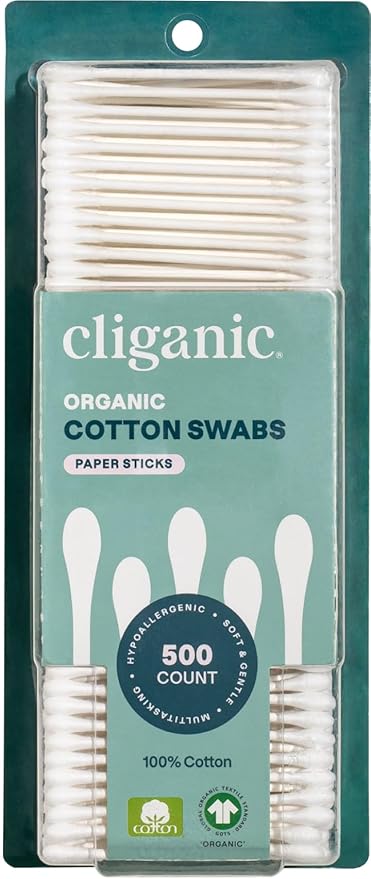 Cotton Swabs, 1500 Count - 100% Pure Natural Cotton, Chlorine-Free Hypoallergenic, Soft, Gentle & Absorbent Buds