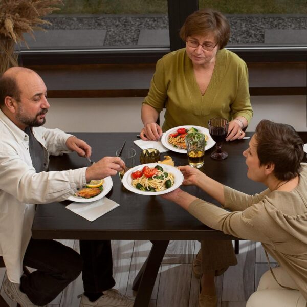 100% Compostable Paper Plates, 125-Pack Heavy Duty Paper Plates Bulk,Biodegradable Bagasse,Eco-Friendly Disposable Dessert Plate for BBQ,Picnic,Party (BPI Certified,Microwaveable)