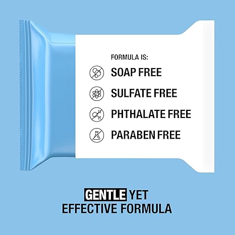 Makeup Remover Wipes, Daily Facial Cleanser Towelettes, Gently Cleanse and Remove Oil & Makeup, Alcohol-Free Makeup Wipes, 2 x 25 ct