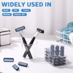 40 Pcs Disposable Men's Razors Set 6-blade Sensitive Skin Refillable Razor Kit for a Comfortable Shave, 2 Handles and 38 Cartridges