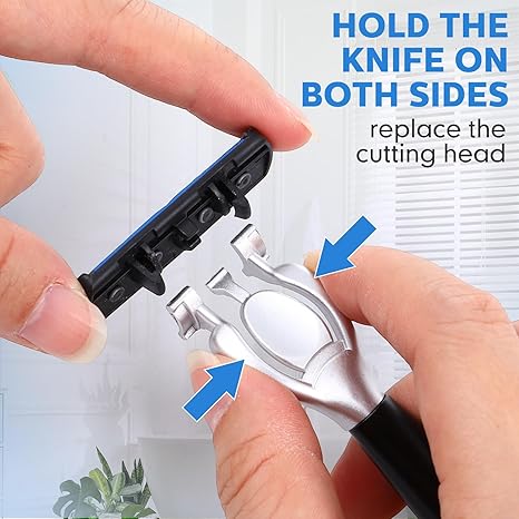 40 Pcs Disposable Men's Razors Set 6-blade Sensitive Skin Refillable Razor Kit for a Comfortable Shave, 2 Handles and 38 Cartridges