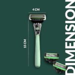 Razors for Women — 7 Blade Women's Razors for Sensitive Skin - Shaving Kit Includes 2 Rubber Handles & 14 Lubricating Strip Cartridges - Pubic Hair Razor for Women & Girls with 14 Blade Refills
