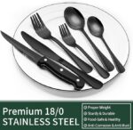 24-Piece Stainless Steel Roman Column Flatware for 4, Food-Grade Tableware Cutlery, Utensil Set for Home Restaurant, Mirror Finish
