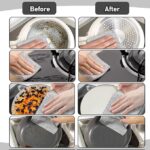 Multi-Purpose Wet and Dry Wire dishcloths, Double-Thickness Steel Wire dishcloths, Premium Metal scouring Pads, for Home, Kitchen, cooktop Sponge Cleaning