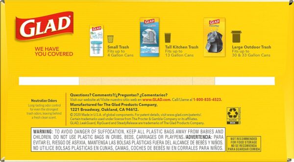 Tall Kitchen Trash Bags, 13 Gallon, Febreze Fresh Clean Odor Shield