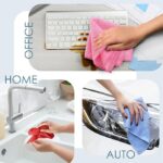 Kitchen Dish Towels, 11.8" x 11.8", Ultra Soft Dish Drying Towels, Reusable Microfiber Cleaning Cloth for Kitchen & Home, Streak-Free, Lint-Free (Multicolor)