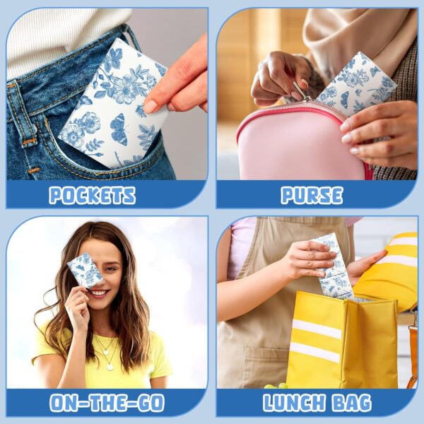 Therwen 100 Pack Pocket Tissues Travel Packs Bulk 1000 Sheet Mini Tissues Bulk 3 Ply Small Travel Size Paper Individual Pocket Size
