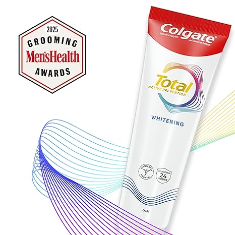Colgate Total Whitening Toothpaste with Fluoride, 10 Benefits Including Sensitivity Relief and Stain Removal, Mint, 5.1 ounces (4 Pack)