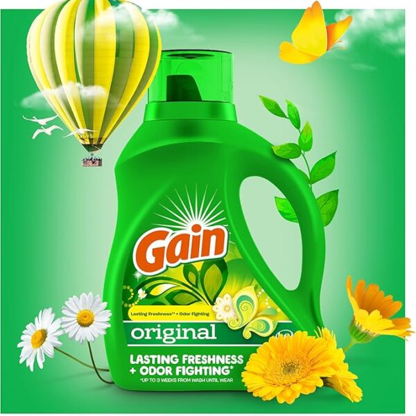 Laundry Detergent Liquid, Original Scent, 107 Loads, 154 fl oz, HE Compatible Laundry Soap with Febreze and Oxi