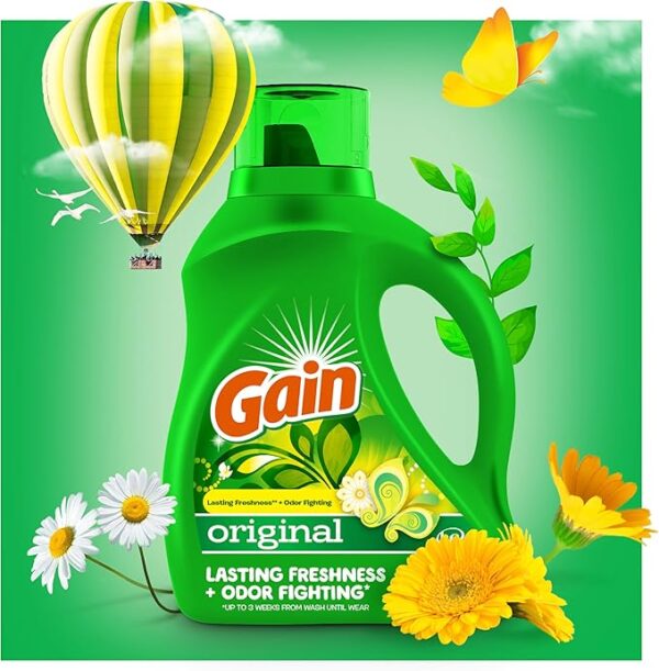 Laundry Detergent Liquid, Original Scent, 107 Loads, 154 fl oz, HE Compatible Laundry Soap with Febreze and Oxi