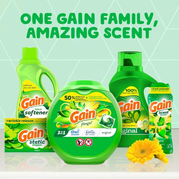Laundry Detergent Liquid, Original Scent, 107 Loads, 154 fl oz, HE Compatible Laundry Soap with Febreze and Oxi