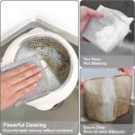 Multi-Purpose Wet and Dry Wire dishcloths, Double-Thickness Steel Wire dishcloths, Premium Metal scouring Pads, for Home, Kitchen, cooktop Sponge Cleaning