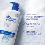 Head & Shoulders Classic Clean Dandruff Shampoo Twin Pack, Anti-Dandruff Daily Use, Paraben-Free, Color-Safe, 32.1 Fl Oz Each