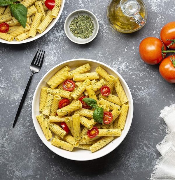 KooK Pasta Bowl, Salad Bowls, Soup, Serving Bowls, Ceramic, Large Capacity, Microwave & Dishwasher Safe, Set of 4, 40 Oz
